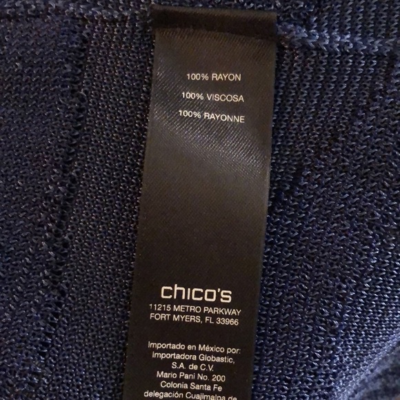 Travelers Collection By Chico’s 100% Rayon Navy Lightweight Cardigan Size 0 - Picture 12 of 12